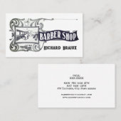 Professionele Moderne Zwart Wit Kapper Visitekaartje (Voorkant / Achterkant)