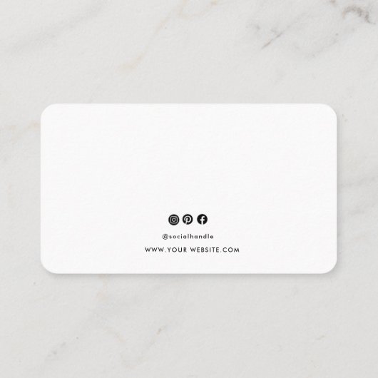 Professionele moderne zwart-wit QR-code Visitekaartje (Achterkant)