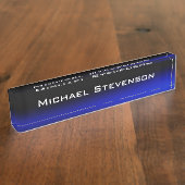 Professionele moderne zwarte bedrijfsnaam naambordje (Zijkant)