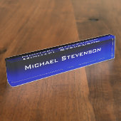 Professionele moderne zwarte bedrijfsnaam naambordje (Zijkant)