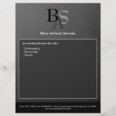 Professionele, moderne zwarte brochure (Voorkant)