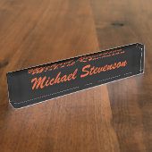 Professionele moderne zwarte Business Desk Naambordje (Zijkant)