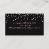 Professionele moderne zwarte diamanten-lipstick visitekaartje (Achterkant)