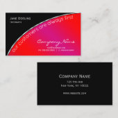 Professionele moderne zwarte elegant, harde schijf visitekaartje (Voorkant / Achterkant)