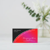 Professionele moderne zwarte elegant, harde schijf visitekaartje (Staand voorkant)