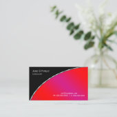 Professionele moderne zwarte elegant, harde schijf visitekaartje (Staand voorkant)