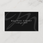 Professionele moderne zwarte en witte benoeming afsprakenkaartje (Voorkant)
