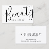 Professionele moderne zwarte en witte makreelvorme visitekaartje (Voorkant / Achterkant)