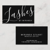 Professionele moderne zwarte en witte makreelvorme visitekaartje (Voorkant / Achterkant)