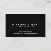 Professionele moderne zwarte en witte makreelvorme visitekaartje (Achterkant)