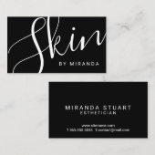 Professionele moderne zwarte en witte vlekken visitekaartje (Voorkant / Achterkant)