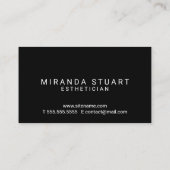 Professionele moderne zwarte en witte vlekken visitekaartje (Achterkant)