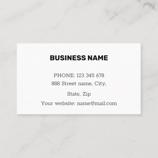 Professionele, moderne zwarte goudmarmer visitekaartje (Achterkant)