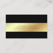 Professionele, moderne zwarte goudvormig visitekaartje (Achterkant)