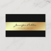Professionele, moderne zwarte goudvormig visitekaartje (Voorkant)