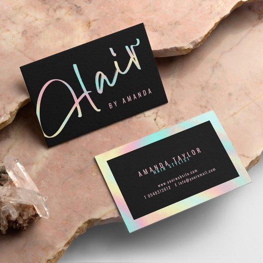 Professionele Moderne Zwarte Haar Stylist Visitekaartje