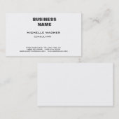 Professionele, moderne zwarte, minimale visitekaartje (Voorkant / Achterkant)