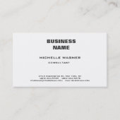 Professionele, moderne zwarte, minimale visitekaartje (Voorkant)