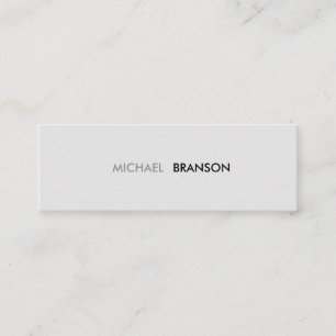 Professionele moderne zwarte minimalist mini visitekaartje