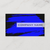 Professionele, moderne zwarte penseelstreek visitekaartje (Voorkant)