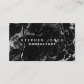 Professionele, moderne zwarte-platenmarmer visitekaartje (Voorkant)