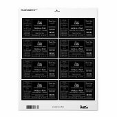 Professionele moderne zwarte Soy Candle Labels (Full Sheet)