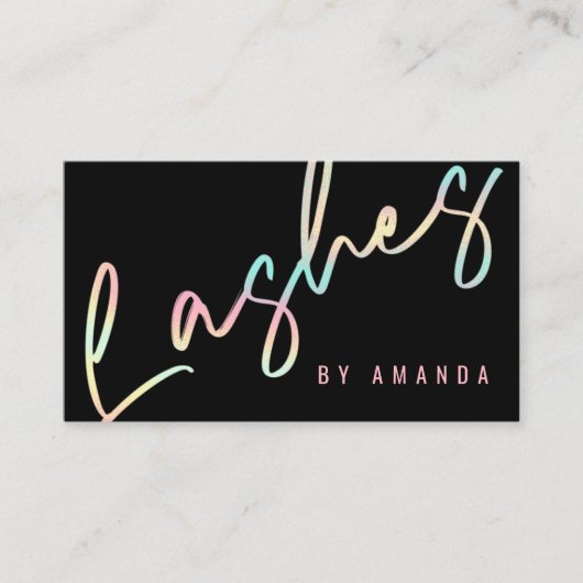 Professionele moderne zwarte wimpers visitekaartje (Voorkant)