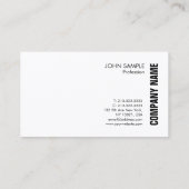 Professionele moderne zwarte witte Sjabloon met el Visitekaartje (Achterkant)