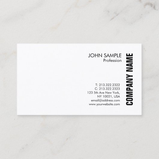 Professionele moderne zwarte witte Sjabloon met el Visitekaartje (Achterkant)