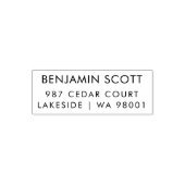 Professionele Monochrome Retouradres Stempel (Design)