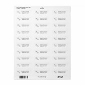 Professionele Monogram 2 Initiaal Eenvoudige Eenvo Etiket (Full Sheet)