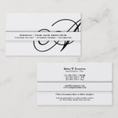 Professionele monogram "A"-business CUSTOM Visitekaartje (Voorkant / Achterkant)