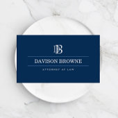 Professionele Monogram Advocaat, Advocaat Blauw Visitekaartje