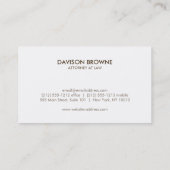 Professionele Monogram Advocaat, Advocaat Brown Visitekaartje (Achterkant)
