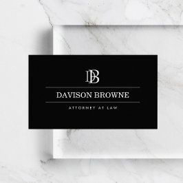 Professionele Monogram Advocaat, Advocaat Zwart Visitekaartje