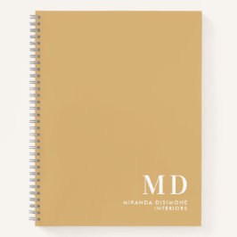 Professionele Monogram Beginletters Beige Notitieboek