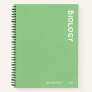 Professionele monogram Biologie lichtgroen voor ha Notitieboek