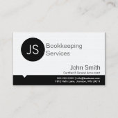 Professionele Monogram Boekhouding Boekhouding Visitekaartje (Voorkant)