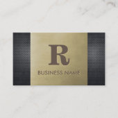 Professionele monogram Bronze & Metal Visitekaartje (Voorkant)