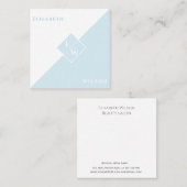 Professionele monogram eenvoudige minimalistische  vierkante visitekaartje (Voorkant / Achterkant)