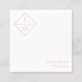 Professionele monogram eenvoudige minimalistische  vierkante visitekaartje