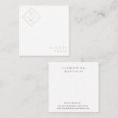 Professionele monogram eenvoudige minimalistische  vierkante visitekaartje (Voorkant / Achterkant)