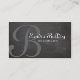 Professionele monogram Elegant Real Estate Chalk. Visitekaartje