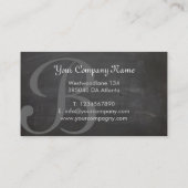 Professionele monogram Elegant Real Estate Chalk. Visitekaartje (Achterkant)
