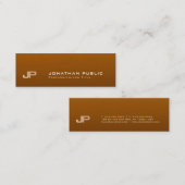 Professionele Monogram Elegante Moderne Parel Luxe Mini Visitekaartje (Voorkant / Achterkant)