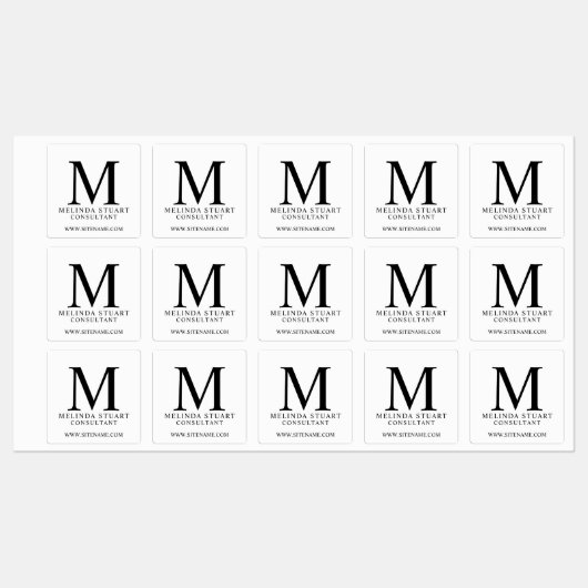 Professionele monogram en naam labels (Vel)