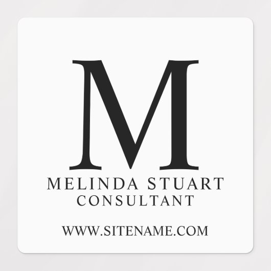 Professionele monogram en naam labels (Design 2)