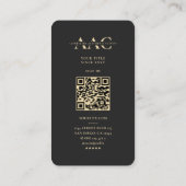 Professionele Monogram Esthetische Verpleegster Zw Visitekaartje (Achterkant)