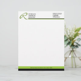 Professionele monogram gepersonaliseerd briefhoofd