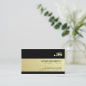 Professionele Monogram Gold Look Design Plain Luxe Visitekaartje (Staand voorkant)